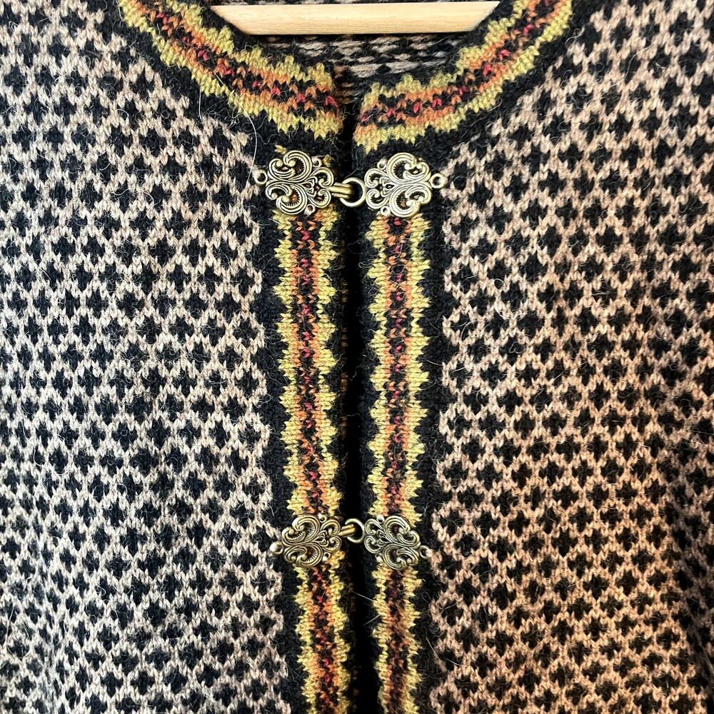 VTG Cambridge Dry Goods Nordic Fair Isle 100% Wool Sweater Women's Large - Picture 6 of 12